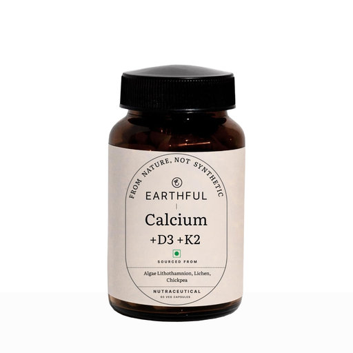 Earthful Calcium + D3 + K2 Health Supplement Veg Capsule